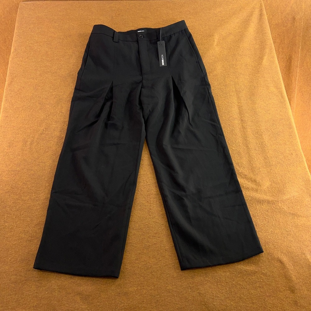 Nova Men Mens Size 36 Black Ronan High Waisted Pleated Trousers NWT